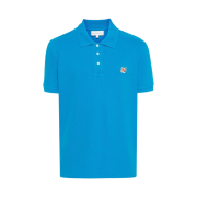 Maison Kitsune Fox Head Patch Polo Enamel Blue