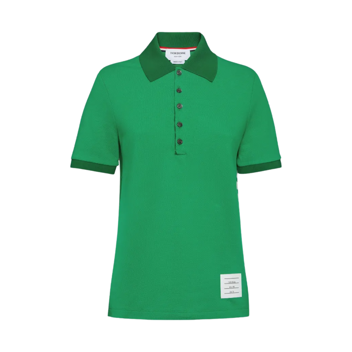 FJP107A-00050-330 (W) Thom Browne Classic Pique 4-Bar Polo Light Green