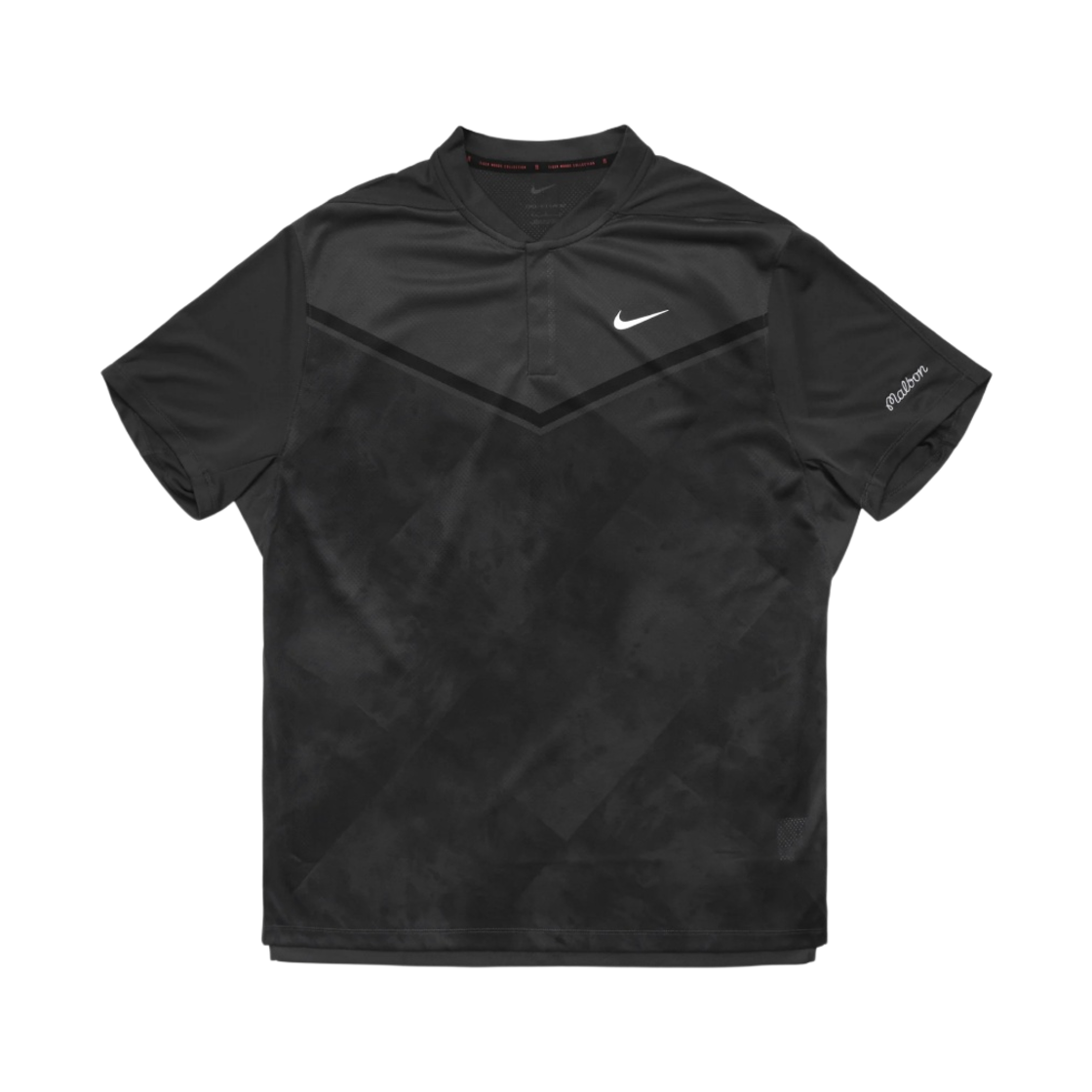 말본 골프 x 나이키 TW 드라이핏 ADV 블레이드 PRT 폴로 블랙(Malbon Golf x Nike TW Dri-Fit ADV Blade PRT Polo Black) - 1