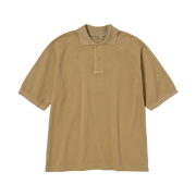 Auralee Pima Cotton Heavy Pique Polo Khaki Beige