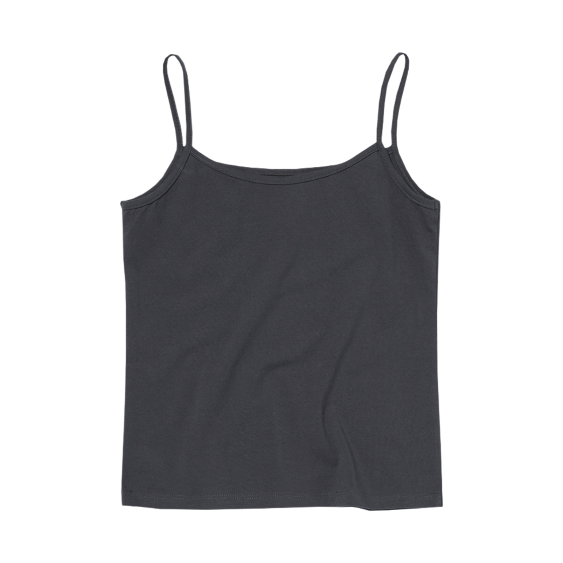 스웨이드 베이직 크롭 슬리브리스 차콜 그레이