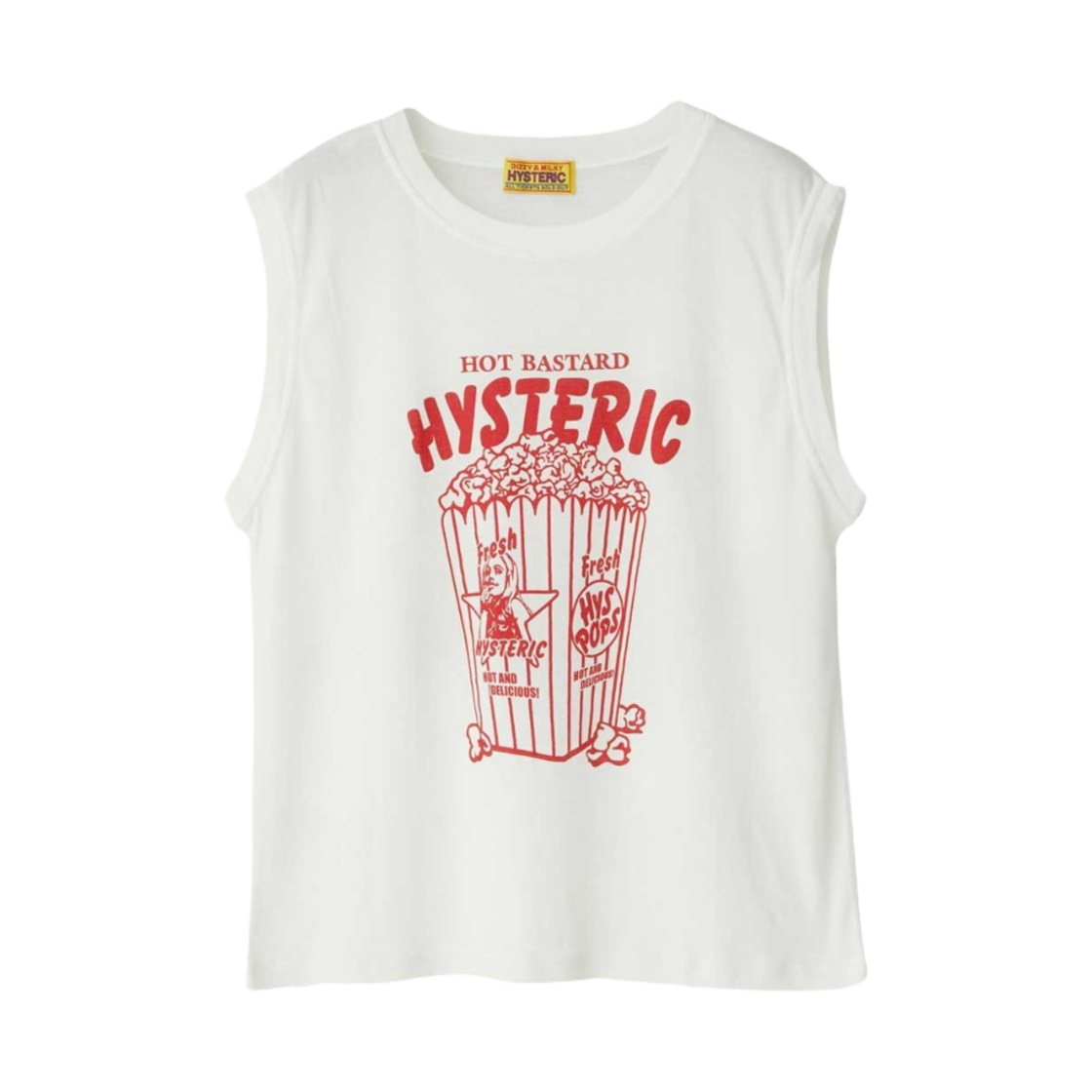 01251CR04 (W) Hysteric Glamour HYS Pops Sleeveless White