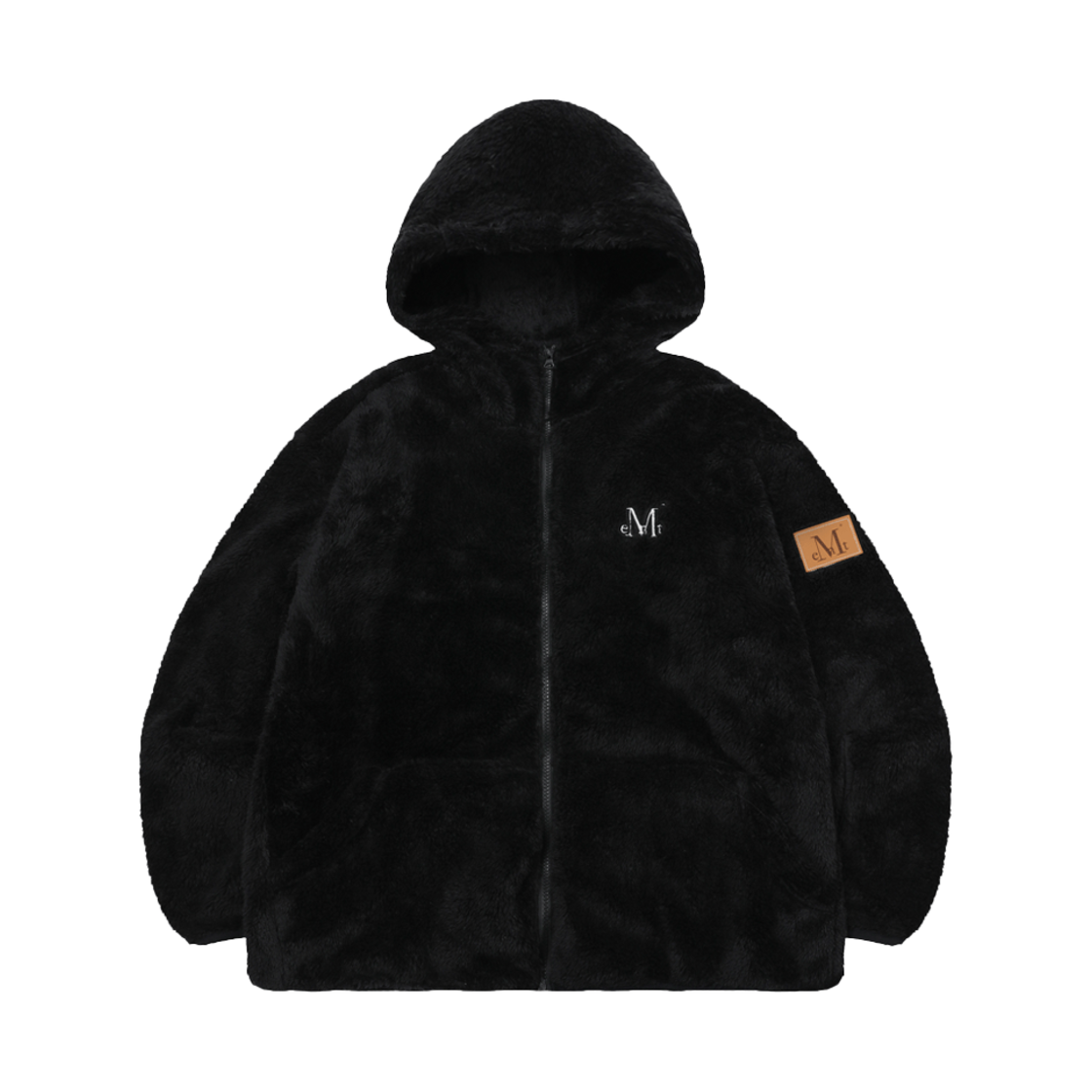 무센트 볼리 뽀글 양털 후리스 플리스 후드 집업 블랙(MUCENT Bolli Curly Fleece Hood Zip-Up Black)