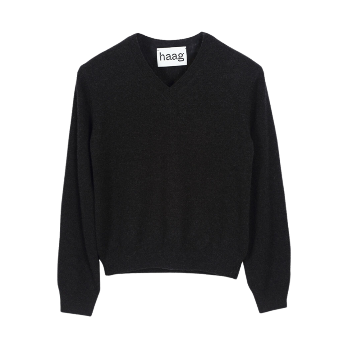 (W) 헤이그 어 베이직 브이넥 스웨터 차콜((W) Haag A Basic V-Sweater Charcoal)