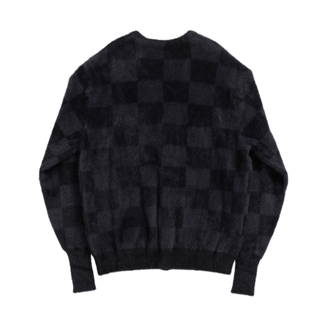 해칭룸 헤어리 가디건 체크보드 블랙 차콜(Hatchingroom Hairy Cardigan Checkerboard Black Charcoal) - 2