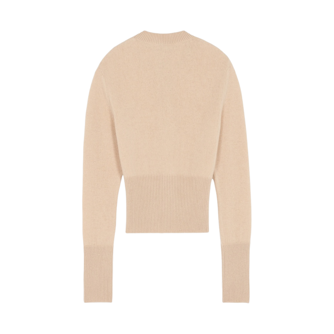 (W) 메종 키츠네 베이비 폭스 패치 라운드넥 피티드 가디건 베이지((W) Maison Kitsune Baby Fox Patch R-Neck Fitted Cardigan Beige) - 2