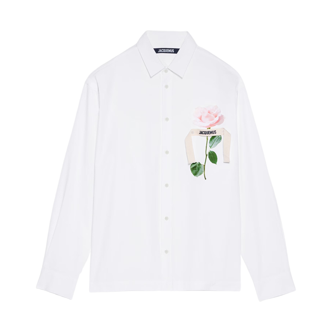 자크뮈스 라 슈미즈 바우 로즈 셔츠 프린트 라이트 핑크 로즈(Jacquemus La Chemise Baou Rose Shirt Print Light Pink Rose) - 1