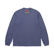 Supreme Embroidered Collar L/S Top Navy - 24FW