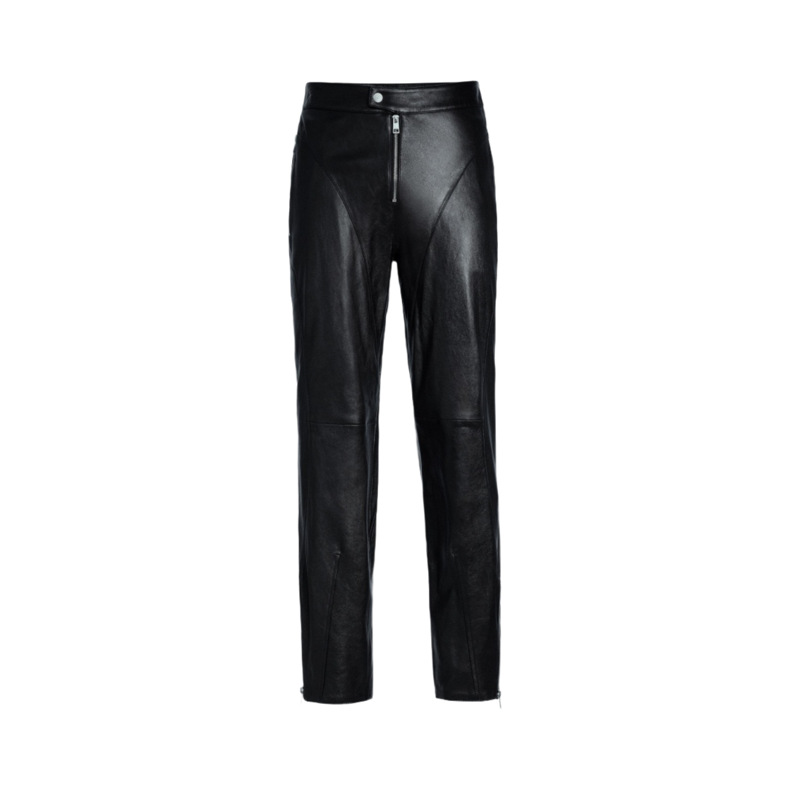 1162047001 H&M x Mugler Leather Biker Pants Black