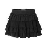 (W) Threetimes Katie Lace Skirt Black