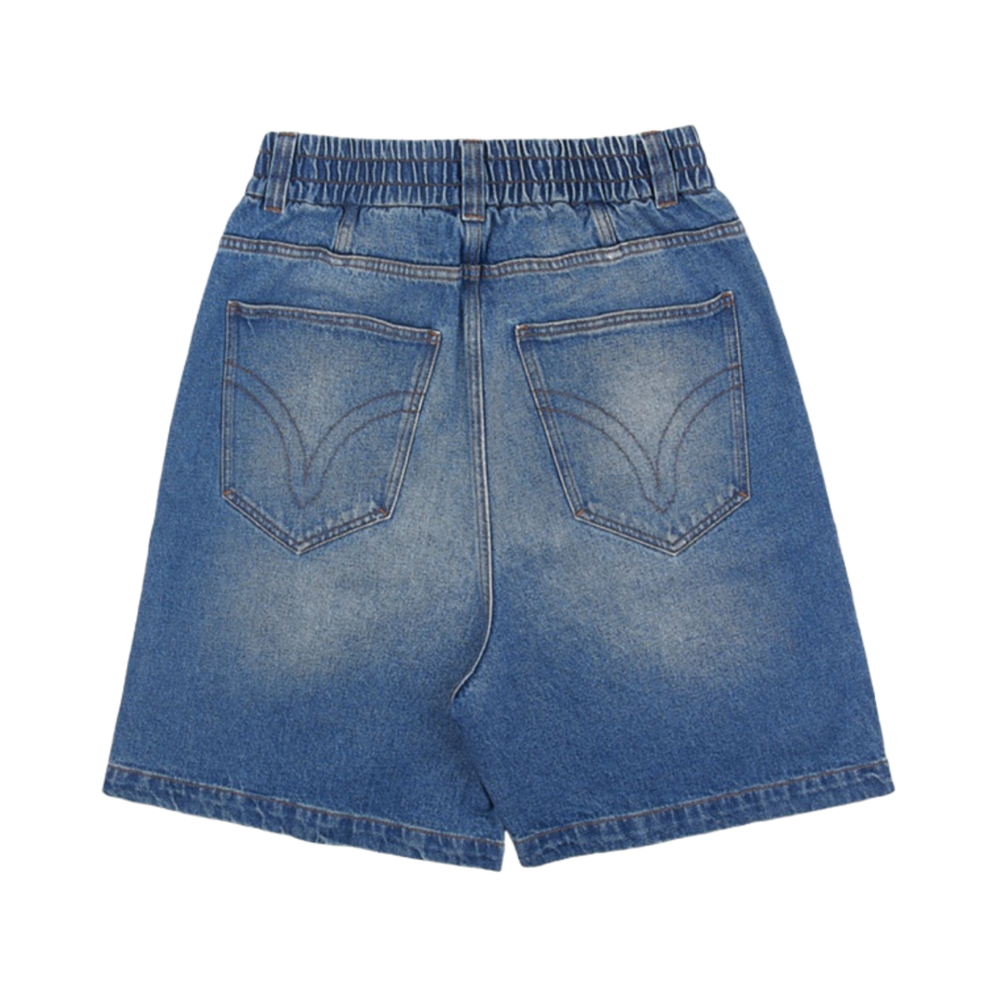 아미 와이드 핏 쇼츠 유즈드 블루(AMI Wide Fit Shorts Used Blue) - 2
