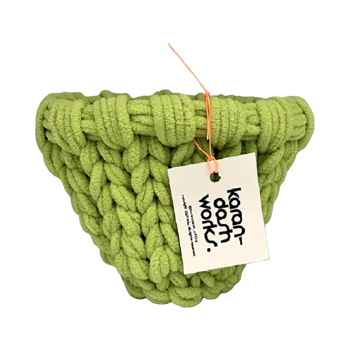 까란다쉬오피스 보송보송바구니 네온연두(Karandash Office Pluffy Basket Neon Yeondu)