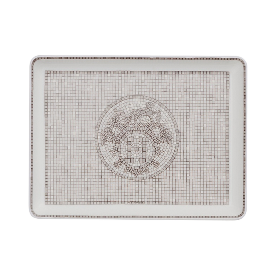 P035089P Hermes Mosaique Au 24 Small Tray Platinum