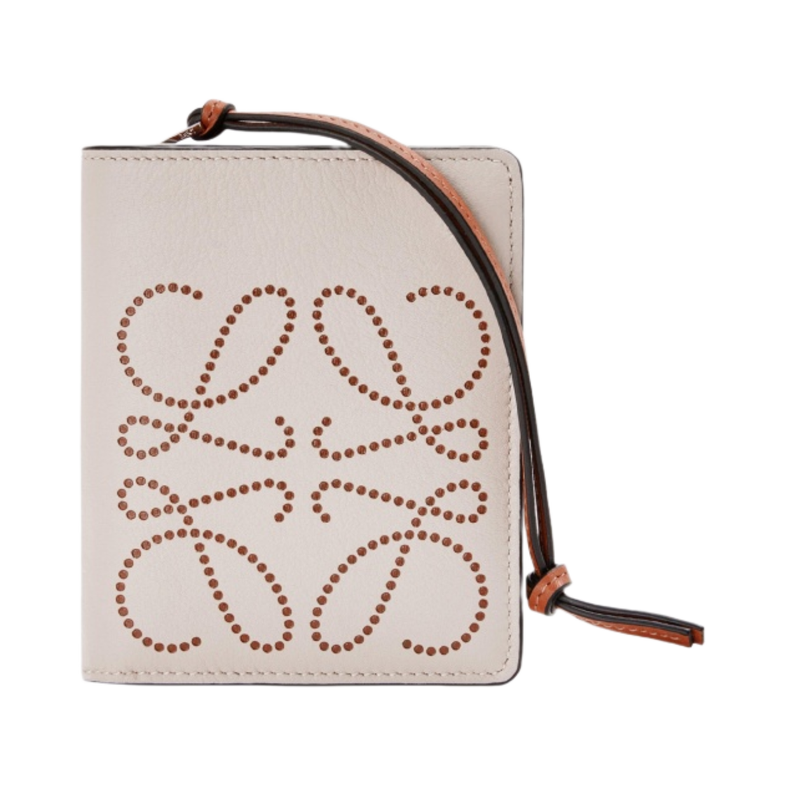 로에베 브랜드 컴팩트 지퍼 지갑 클래식 카프스킨 라이트 오트 탄(Loewe Brand Compact Zip Wallet in Classic Calfskin Light Oat Tan) - 1