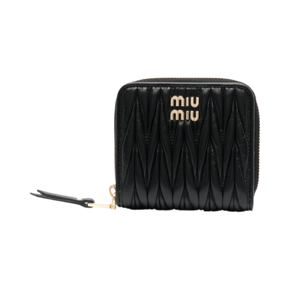 5ML522-2FPP-F0002 Miu Miu Matelasse Zip Around Wallet Black