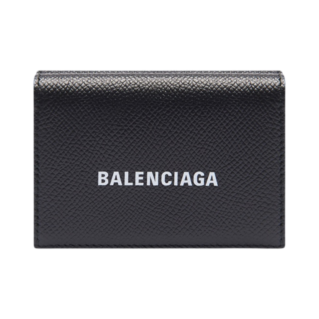 5943121IZI31090 Balenciaga Logo Cash Mini Bi-Fold Wallet Black