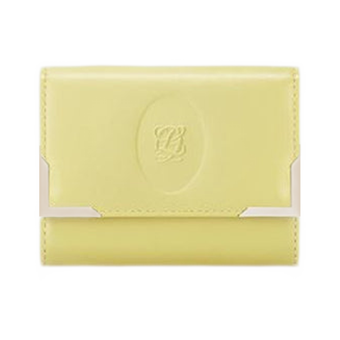 LLSQ3HT01FF4LI0171 Louis Quatorze New Heritage Tri-Fold Half Wallet Lime