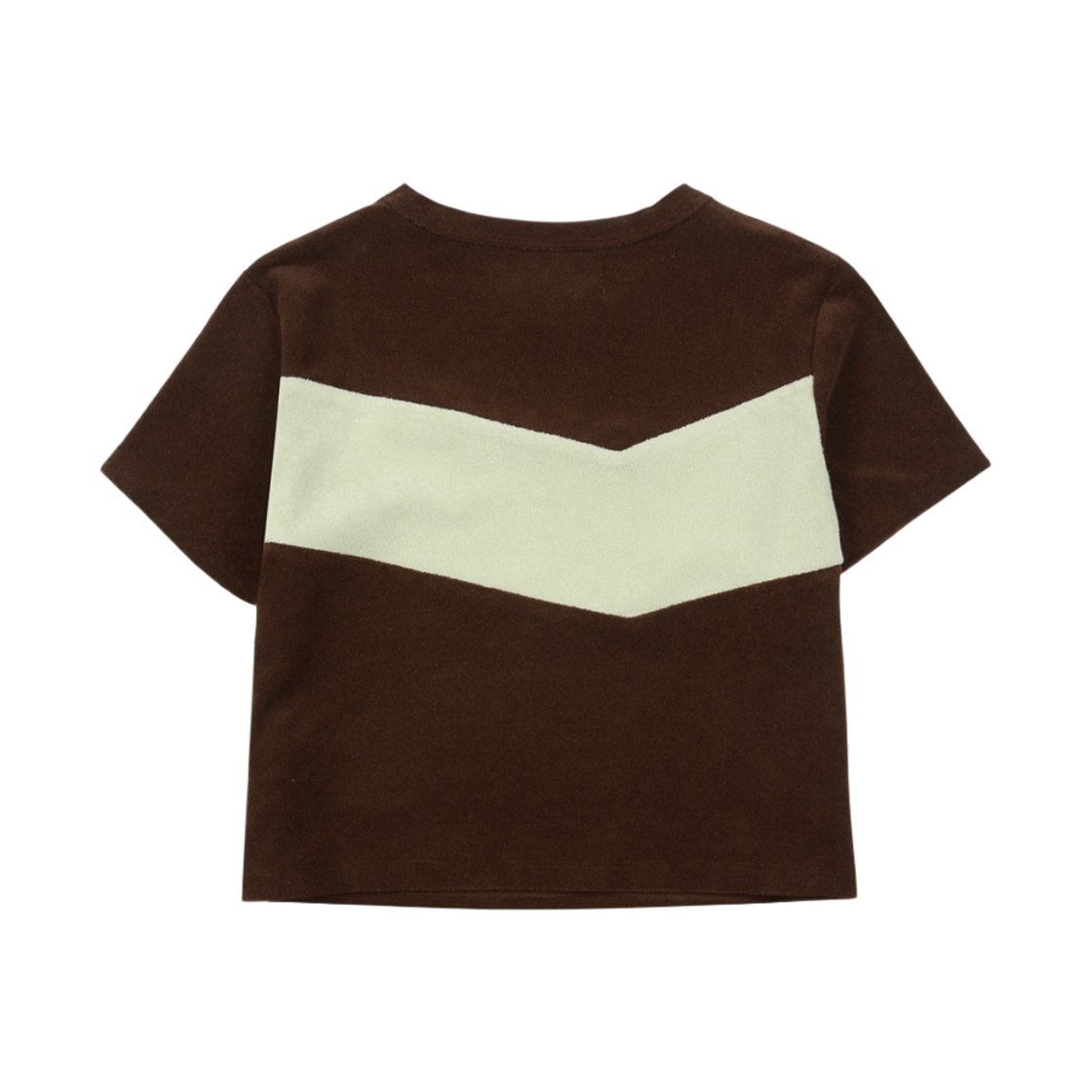 (W) 마뗑킴 컬러 블락 테리 크롭탑 브라운((W) Matin Kim Color Block Terry Crop Top Brown) - 2