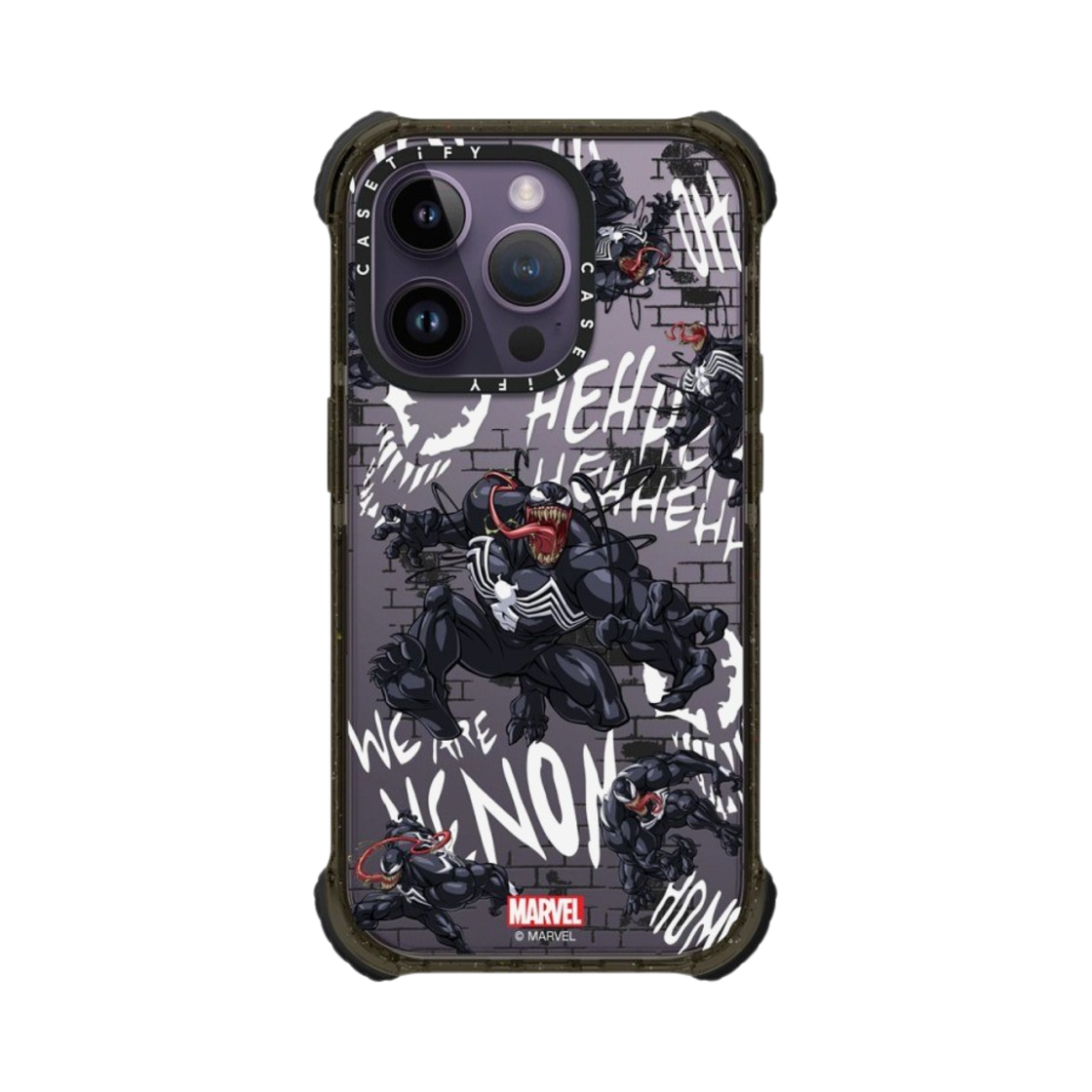 케이스티파이 x 마블 아이폰 베놈 패턴 울트라 임팩트 범퍼 케이스 클리어 블랙(Casetify x Marvel iPhone Venom Pattern Ultra Impact Bumper Case Clear Black) - 2