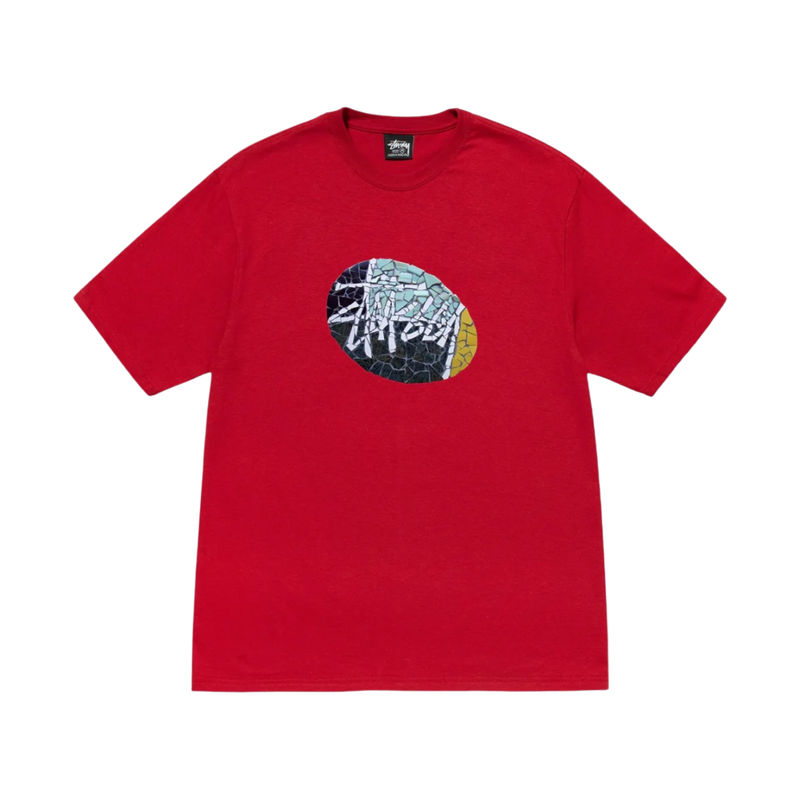스투시 모자이크 티셔츠 레드(Stussy Mosaic T-Shirt Red) - 1
