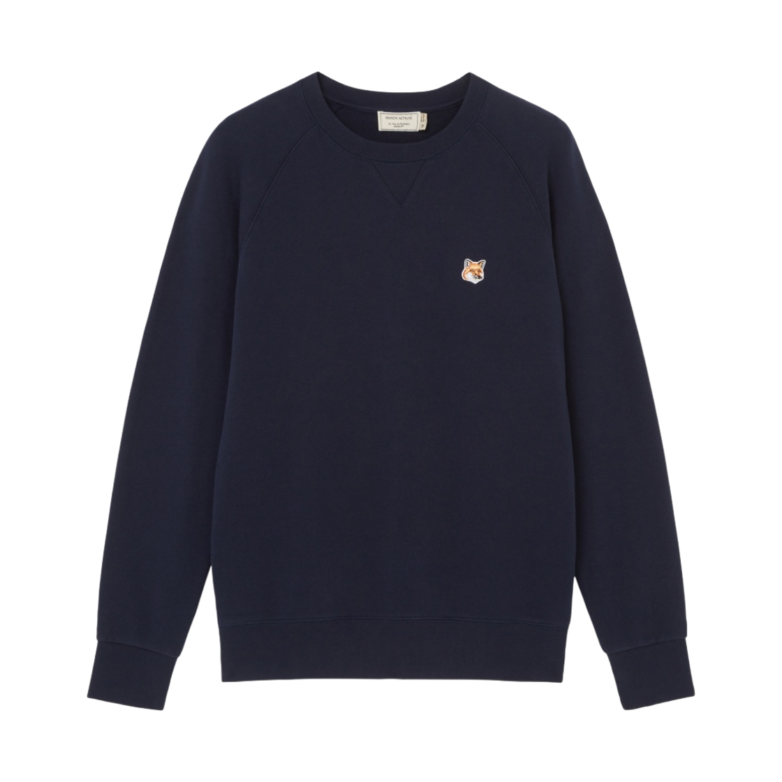 AM00303KM0001 Maison Kitsune Fox Head Patch Classic Sweatshirt Navy