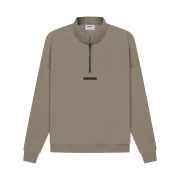 Essentials Mockneck Half-Zip Taupe - 21SS
