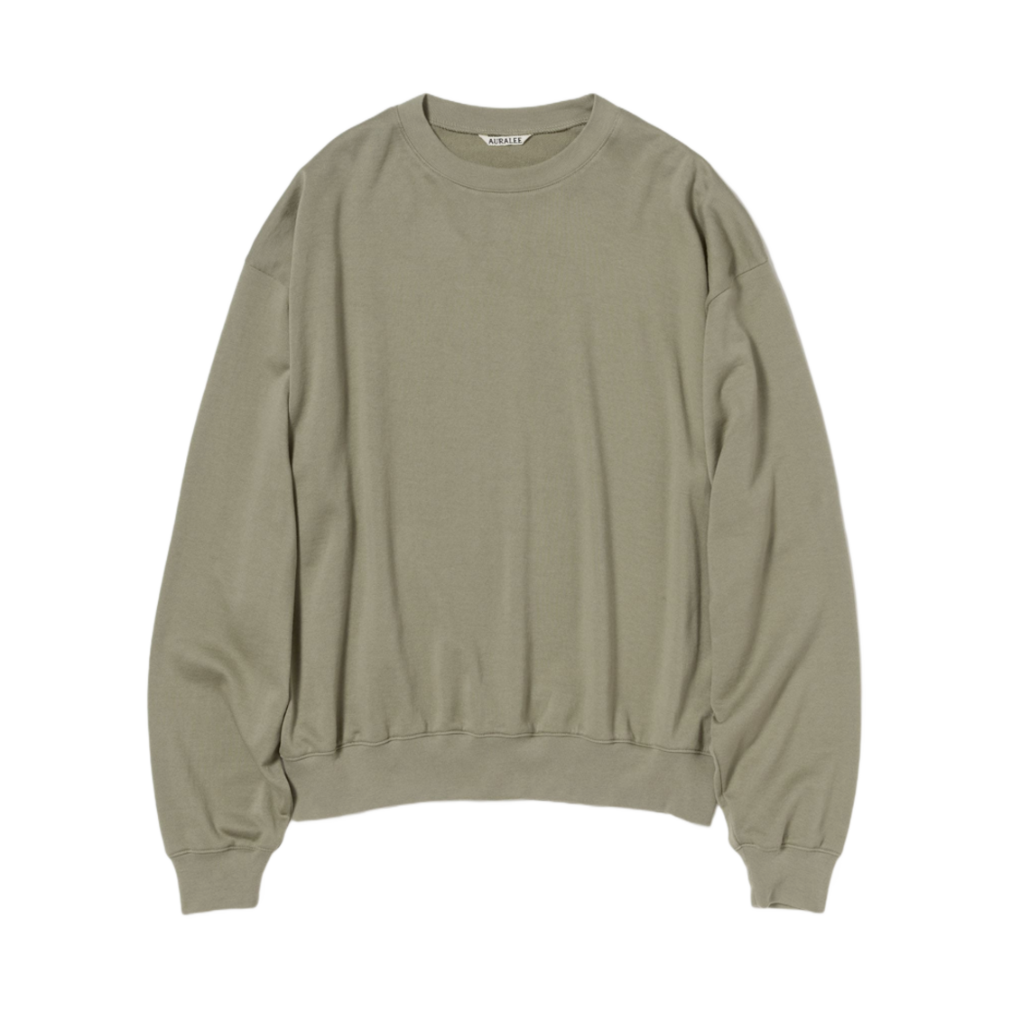 A25SP03CU Auralee Super High Gauge Sweat P/O Khaki Gray - 25SS