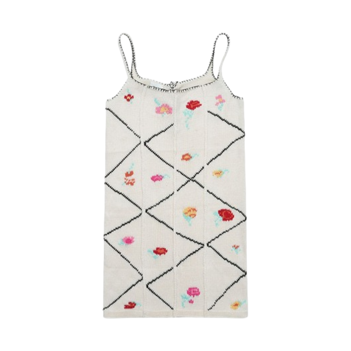 ARYA-IV (W) Tach Arya Hand Embroidered Knitting Mini Dress Ivory