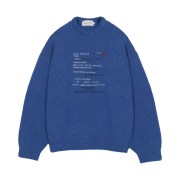[KREAM 단독] STU Recipt Embroidered Knit Blue