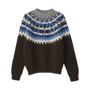 (W) Hysteric Glamour x Harley of Scotland HYS Logo Jacquard Nordic Sweater Black