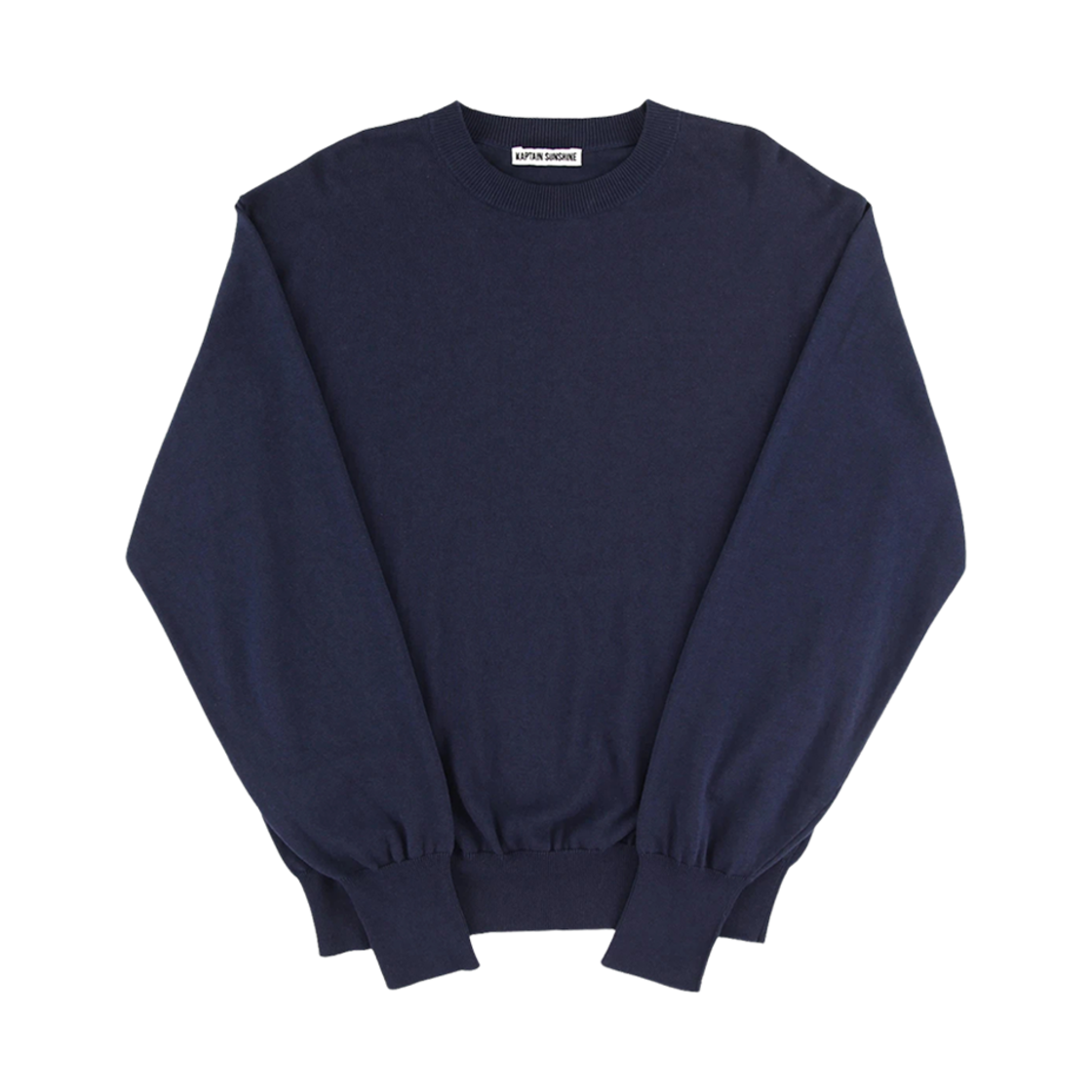 A0KS0000OZTK Kaptain Sunshine Cotton Knit Crewneck Pullover Navy