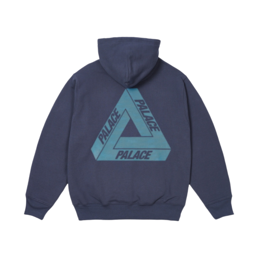 Palace Bit Grippy Tri-Ferg Hood Navy - 24SS