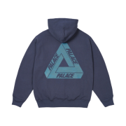 Palace Bit Grippy Tri-Ferg Hood Navy - 24SS