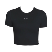 (W) Nike NSW Essential Slim Fit Crop T-Shirt Black - Asia