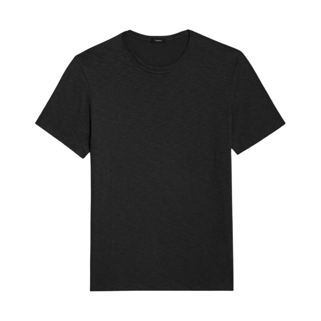 I0194520-001 Theory Essential T-Shirt in Cosmos Slub Cotton Black