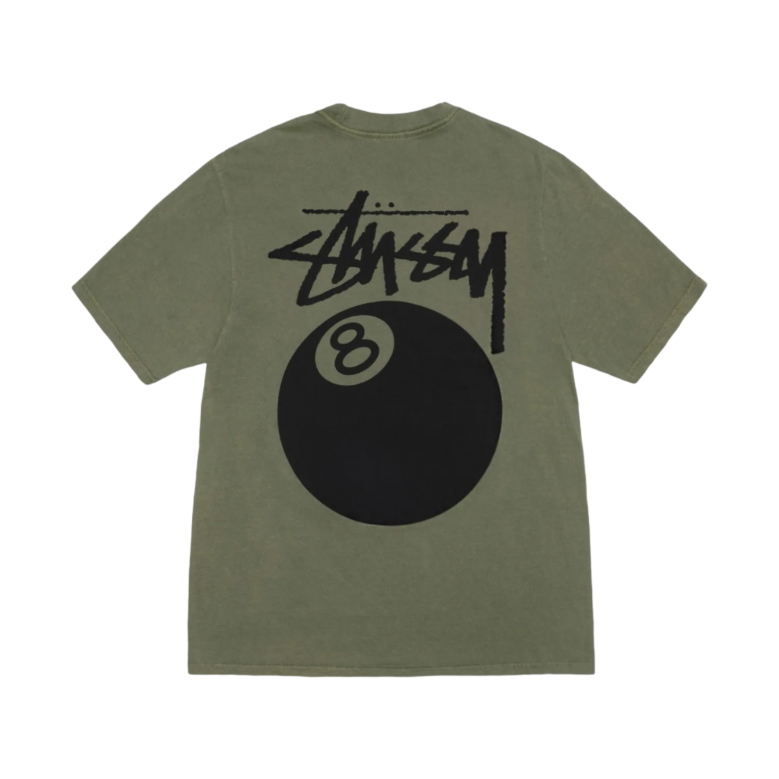 스투시 8볼 피그먼트 다이드 티셔츠 올리브(Stussy 8 Ball Pigment Dyed T-Shirt Olive)