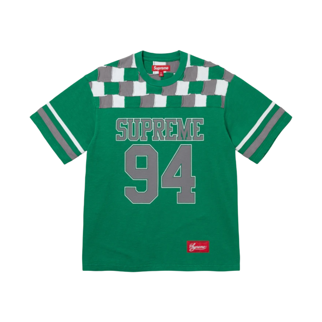 슈프림 패치워크 요크 풋볼 탑 그린 - 24FW