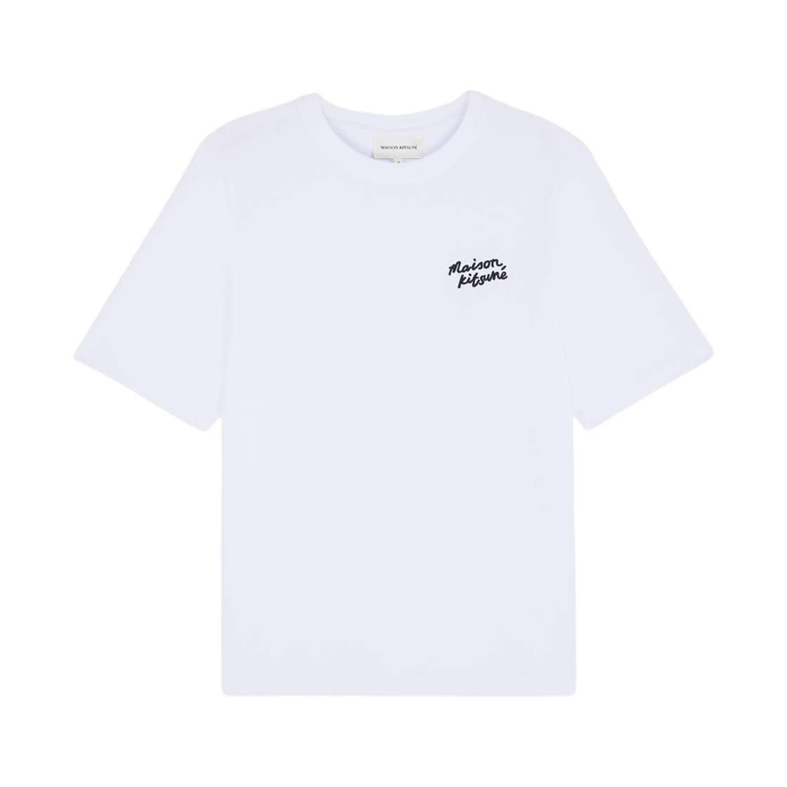 MW00126KJ0119-M186 (W) Maison Kitsune Handwriting Comfort T-Shirt White Black