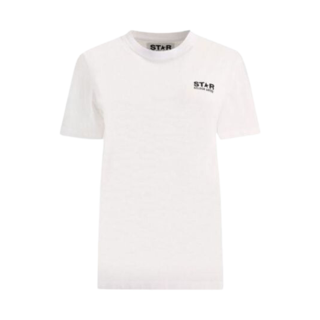 (W) 골든구스 콘트라스팅 로고 스타 티셔츠 화이트((W) Golden Goose Contrasting Logo Star T-Shirt White)