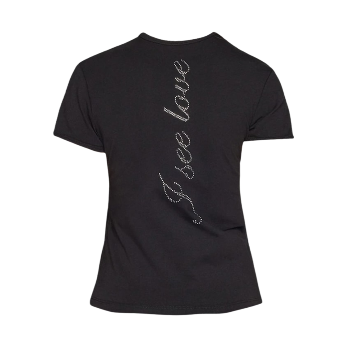 (W) 디젤 T-언큐티 큐빅 로고 티셔츠 블랙((W) Diesel T-Uncutie Cubic Logo T-Shirt Black) - 2