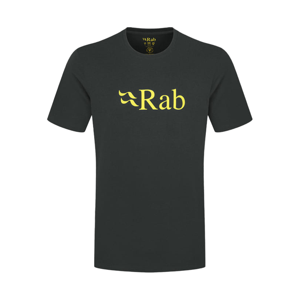 RABQCB080BPOSML Rab Stance Logo Tee Beluga/Pollen