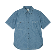 Orslow Short Sleeve Work Shirt Chambray - 25SS