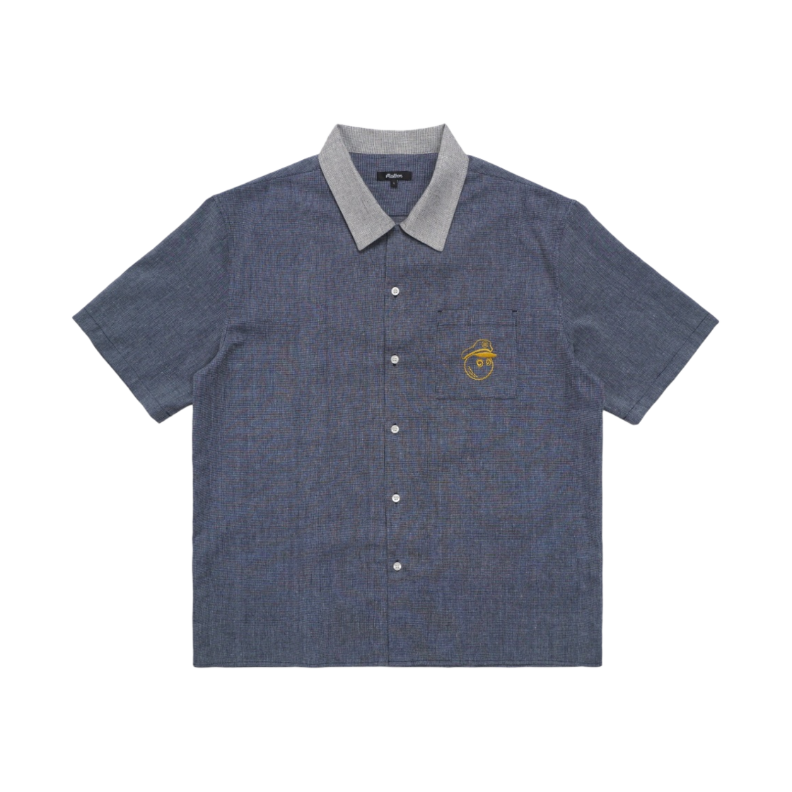 말본 골프 요트 클럽 린넨 셔츠 네이비(Malbon Golf Yacht Club Linen Shirt Navy) - 1