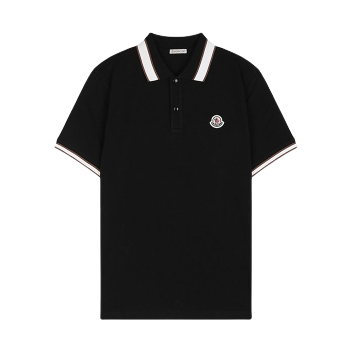 J2-091-8A00018-89A16-999 Moncler Logo Patch Polo Shirt Black - 24FW