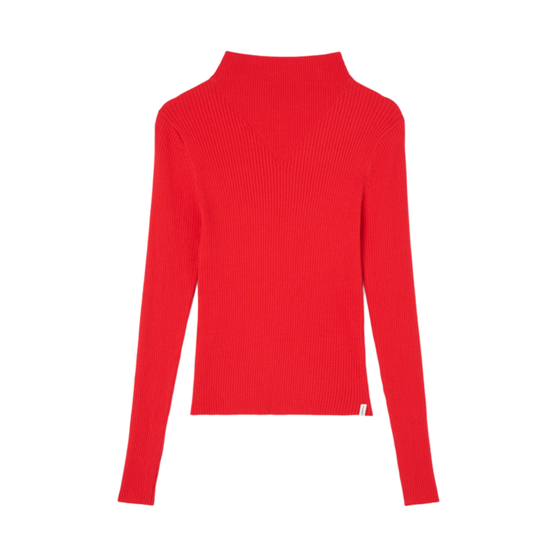 윤세 브이 터틀넥 니트 레드