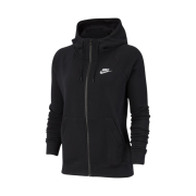 (W) Nike NSW Essential Full Zip Fleece Hoodie Black - Asia