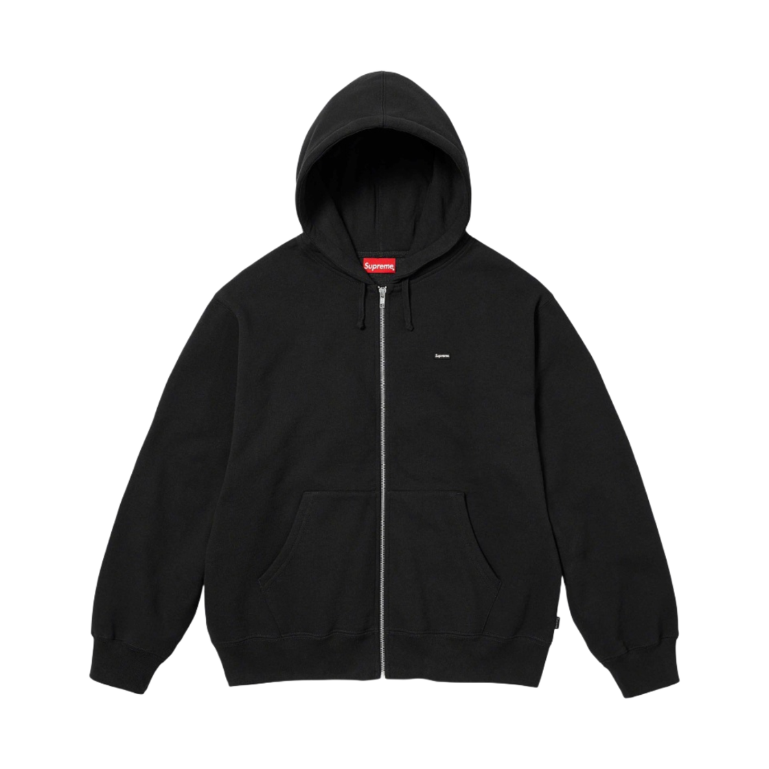 슈프림 스몰 박스 집업 후드 스웨트셔츠 블랙 - 23FW