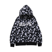 BAPE x DSM Camo Crystal Stone Bape Full Zip Hoodie Black