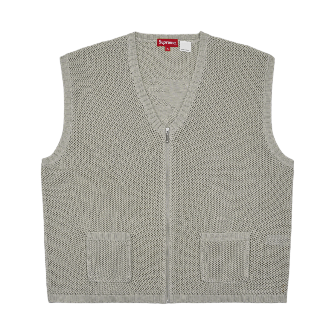 슈프림 드래곤 집업 스웨터 베스트 스톤 - 23SS(Supreme Dragon Zip Up Sweater Vest Stone - 23SS) - 2