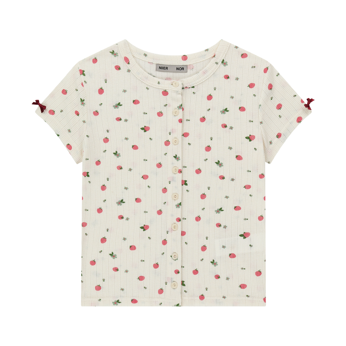 25NNSSTCAF002IV NIIER NOR Strawberry Cardigans Ivory